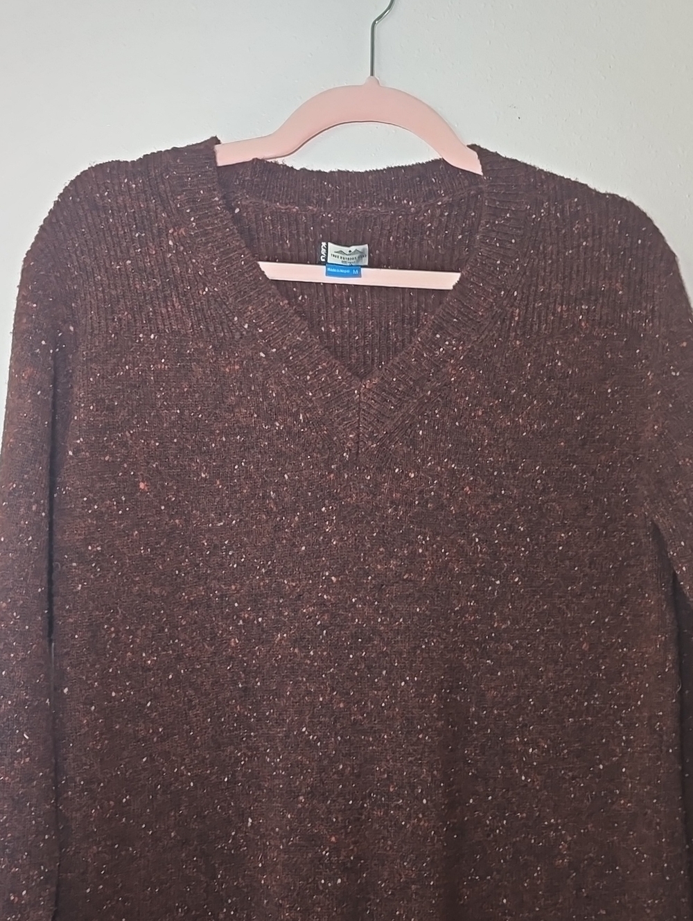 Kavu long sleeve sweater knit dress size M Lambwool blend burnt orange - Picture 2 of 7